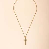Simple Style Cross Zinc Alloy Women's Pendant Necklace main image 4