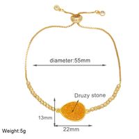 Simple Style Water Droplets Copper Plating 18k Gold Plated Bracelets sku image 5