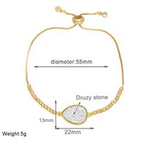 Style Simple Les Gouttelettes D'eau Le Cuivre Placage Plaqué Or 18k Bracelets sku image 7