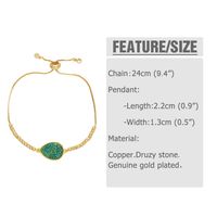 Simple Style Water Droplets Copper Plating 18k Gold Plated Bracelets main image 2