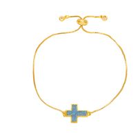 Simple Style Cross Copper Plating 18k Gold Plated Bracelets main image 5