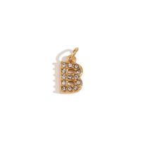 1 Piece Stainless Steel Rhinestones 18K Gold Plated Inlay Polished Pendant sku image 1