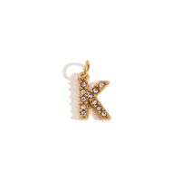 1 Piece Stainless Steel Rhinestones 18K Gold Plated Inlay Polished Pendant sku image 15
