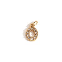 1 Piece Stainless Steel Rhinestones 18K Gold Plated Inlay Polished Pendant sku image 18