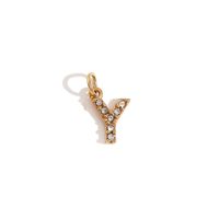 1 Piece Stainless Steel Rhinestones 18K Gold Plated Inlay Polished Pendant sku image 25