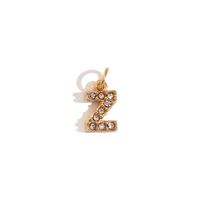1 Piece Stainless Steel Rhinestones 18K Gold Plated Inlay Polished Pendant sku image 26