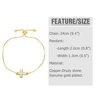 Simple Style Cross Copper Plating 18k Gold Plated Bracelets main image 2