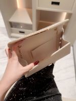 Gold Black Polyester Solid Color Sequins Square Evening Bags main image 2