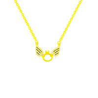 Vintage Style Angel Wings Titanium Steel Plating 18k Gold Plated Pendant Necklace main image 6