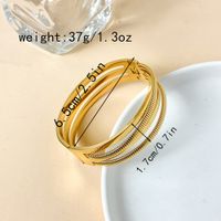 Simple Style Streetwear Solid Color 304 Stainless Steel 14K Gold Plated Bangle In Bulk main image 2