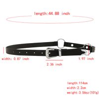 Simple Style Geometric Alloy Metal Button Women's Leather Belts main image 2