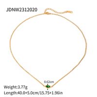 304 Stainless Steel IG Style Geometric Zircon Pendant Necklace sku image 1