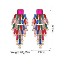 1 Pair Elegant Shiny Geometric Plating Inlay Zinc Alloy Glass Drop Earrings main image 2