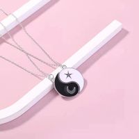 Einfacher Stil Tai Chi Stern Mond Legierung Unisex Halskette Mit Anhänger main image 3