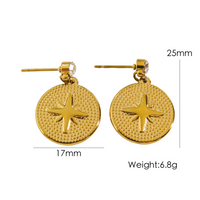 Edelstahl 304 14 Karat Vergoldet IG-Stil Elegant Stern Armbänder Ohrringe main image 3