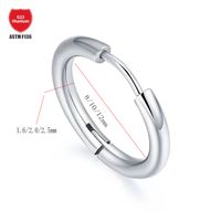 1 Piece Basic Simple Style Round Plating Pure Titanium Earrings main image 2