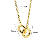 Simple Style Geometric Copper Plating Inlay Zircon 18k Gold Plated Pendant Necklace main image 3