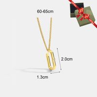 Simple Style Geometric Copper Plating Inlay Turquoise Zircon 18k Gold Plated Pendant Necklace main image 2