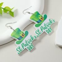 1 Pair Cute Simple Style Letter Hat Car Painted Arylic Drop Earrings main image 4