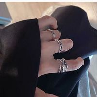 Wholesale Jewelry Retro Cool Style Geometric Alloy Rings main image 1