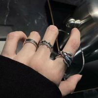 Wholesale Jewelry Retro Cool Style Geometric Alloy Rings main image 3