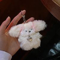 Cute Rabbit Plush Women's Bag Pendant Keychain sku image 8