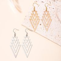 1 Pair Simple Style Classic Style Triangle Plating Iron Drop Earrings main image 5