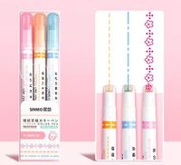 1 Set Flower Class Learning Daily Plastic Cute Fluorescent Pen main image 1