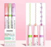 1 Set Flower Class Learning Daily Plastic Cute Fluorescent Pen main image 3