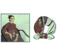 Women's Elegant Oil Painting Polyester Silk Scarf sku image 6