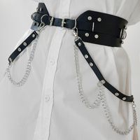 Sexy Fashion Geometric Pu Leather Alloy Women's Leather Belts main image 7