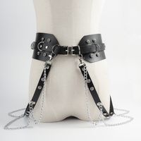 Sexy Fashion Geometric Pu Leather Alloy Women's Leather Belts sku image 1