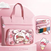 Cartoon Cloth Learning Daily Princess Simple Style Stationery Storage Bag main image 4