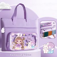 Cartoon Cloth Learning Daily Princess Simple Style Stationery Storage Bag main image 3