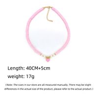1 Piece Simple Style Heart Shape Soft Clay Knitting Women's Necklace main image 8