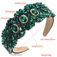 Women's Vintage Style Flower Alloy Cloth Plating Inlay Rhinestones Glass Drill Hair Band main image 2