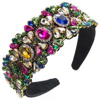 Women's Vintage Style Flower Alloy Cloth Plating Inlay Rhinestones Glass Drill Hair Band sku image 4