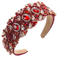 Women's Vintage Style Flower Alloy Cloth Plating Inlay Rhinestones Glass Drill Hair Band sku image 1