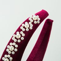 Women's Elegant Luxurious Flower Cloth Inlay Pearl Hair Band main image 4