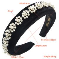 Women's Elegant Luxurious Flower Cloth Inlay Pearl Hair Band main image 2