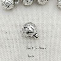100 Pcs/package Simple Style Ball Metal Plating Pendant Jewelry Accessories main image 3
