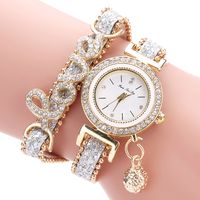 Fashion Stainless Steel Pu Leather Alloy Women's Watches main image 4