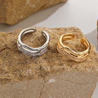 Elegant Simple Style Geometric Copper Inlay Zircon 18k Gold Plated Silver Plated Rings main image 1