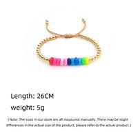 Casual Simple Style Colorful Soft Clay Copper Beaded Knitting Plating 18k Gold Plated Women's Bracelets main image 10