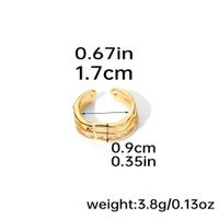 Elegant Simple Style Geometric Copper Inlay Zircon 18k Gold Plated Silver Plated Rings sku image 2