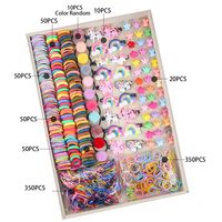 Fashion Flower Plastic Hair Clip Hair Tie 1 Set sku image 33