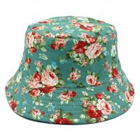 Women's Simple Style Color Block Printing Flat Eaves Bucket Hat main image 9