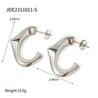 1 Pair IG Style Geometric 304 Stainless Steel Ear Studs sku image 1