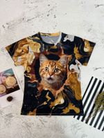 Frau T-shirt Kurzarm T-shirts Lässig Einfacher Stil Katze sku image 2