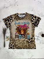 Women's T-shirt Short Sleeve T-shirts Streetwear Letter Leopard sku image 1
